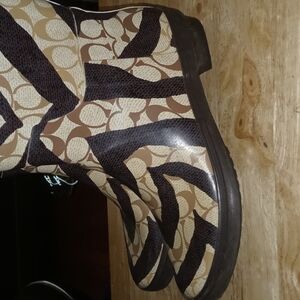 Women Coach Rain Boots